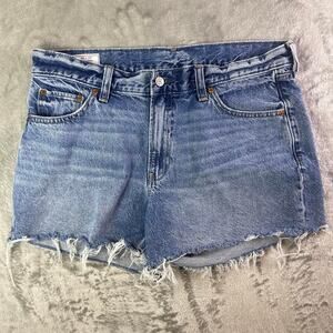 GAP Low Rise Denim Cutoff Shorts Womens Size 10 Light Wash Raw Hem